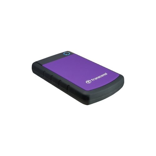 HDD ext 2.5" 2.0TB USB3.0 Transcend StoreJet 25H3, прорезиненный, чёрный/фиолетовый (TS2TSJ25H3P) военный стандарт MIL-STD-810F 516.5