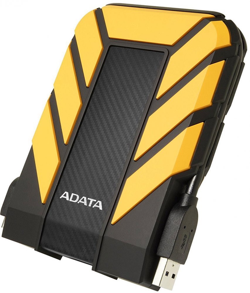 HDD ext 2.5" 1.0TB USB3.1 ADATA DashDrive Durable HD710 Pro, прорезиненный, черный/желтый (AHD710P-1TU31-CYL) Waterproof/Dustproof/Shockproof, военный стандарт MIL-STD-810G 516.6