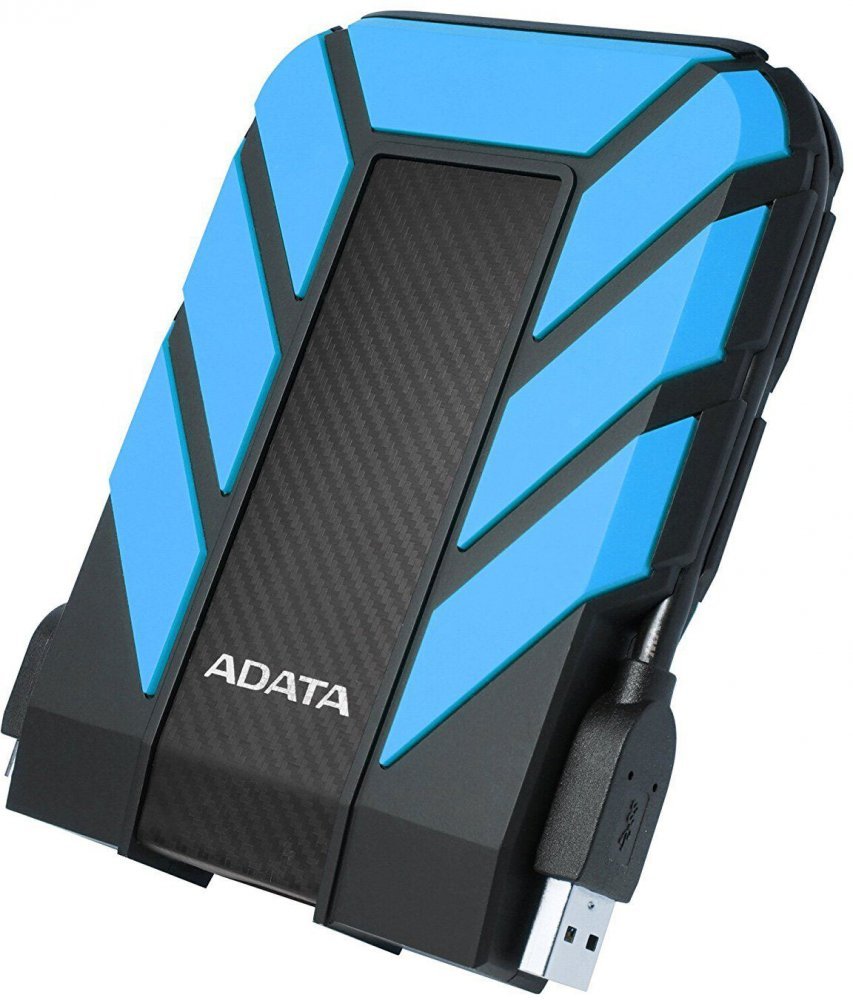 HDD ext 2.5" 2.0TB USB3.1 ADATA DashDrive Durable HD710 Pro, прорезиненный, черный/синий (AHD710P-2TU31-CBL) Waterproof/Dustproof/Shockproof, военный стандарт MIL-STD-810G 516.6