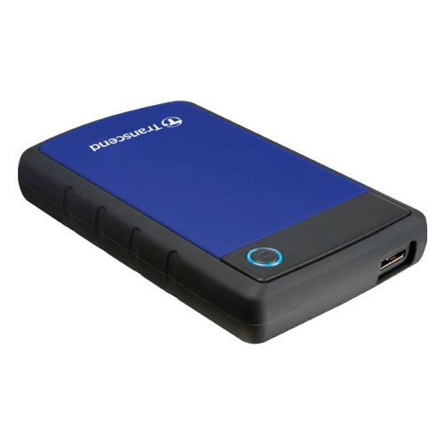 HDD ext 2.5" 1.0TB USB3.0 Transcend StoreJet 25H3, прорезиненный, синий (TS1TSJ25H3B)