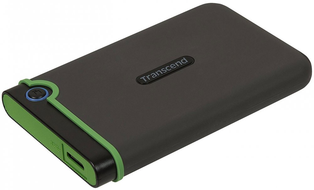 HDD ext 2.5" 2.0TB USB3.0 Transcend StoreJet 25M3S Slim, прорезиненный, стальной серый (TS2TSJ25M3S) военный стандарт MIL-STD-810F 516.5