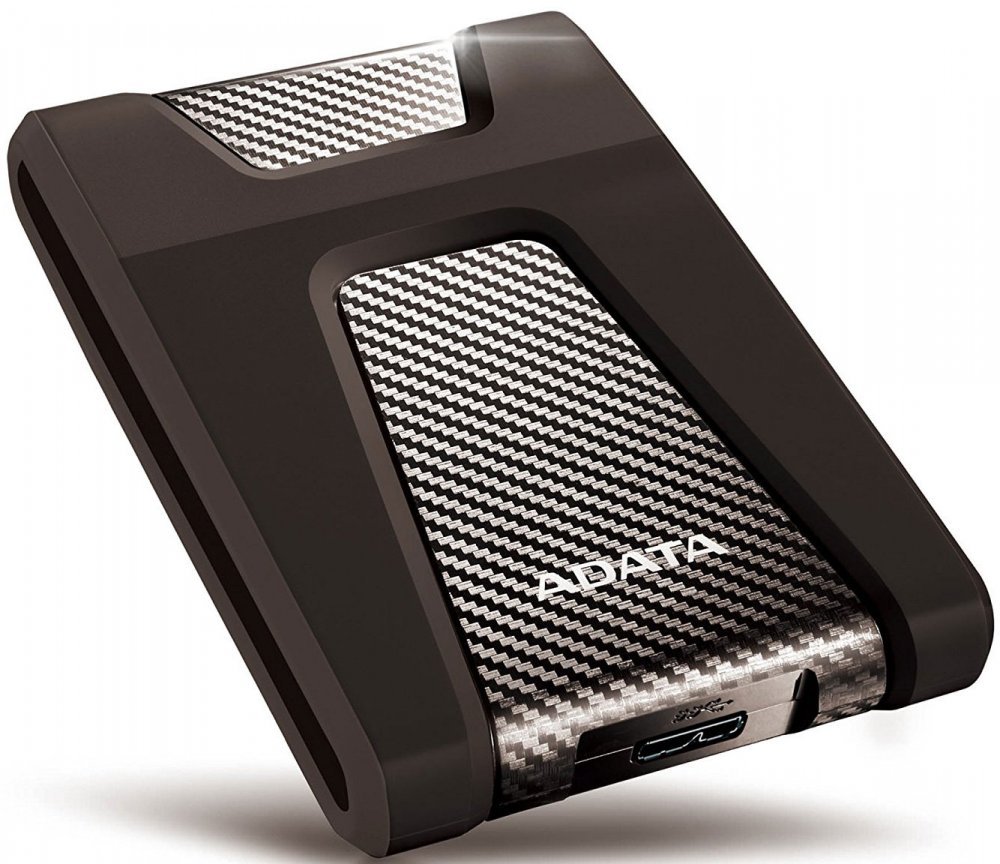 HDD ext 2.5" 2.0TB USB3.1 ADATA DashDrive Durable HD650, ударопрочный, чёрный (AHD650-2TU31-CBK) Anti-shock Silicone, Scratchproof