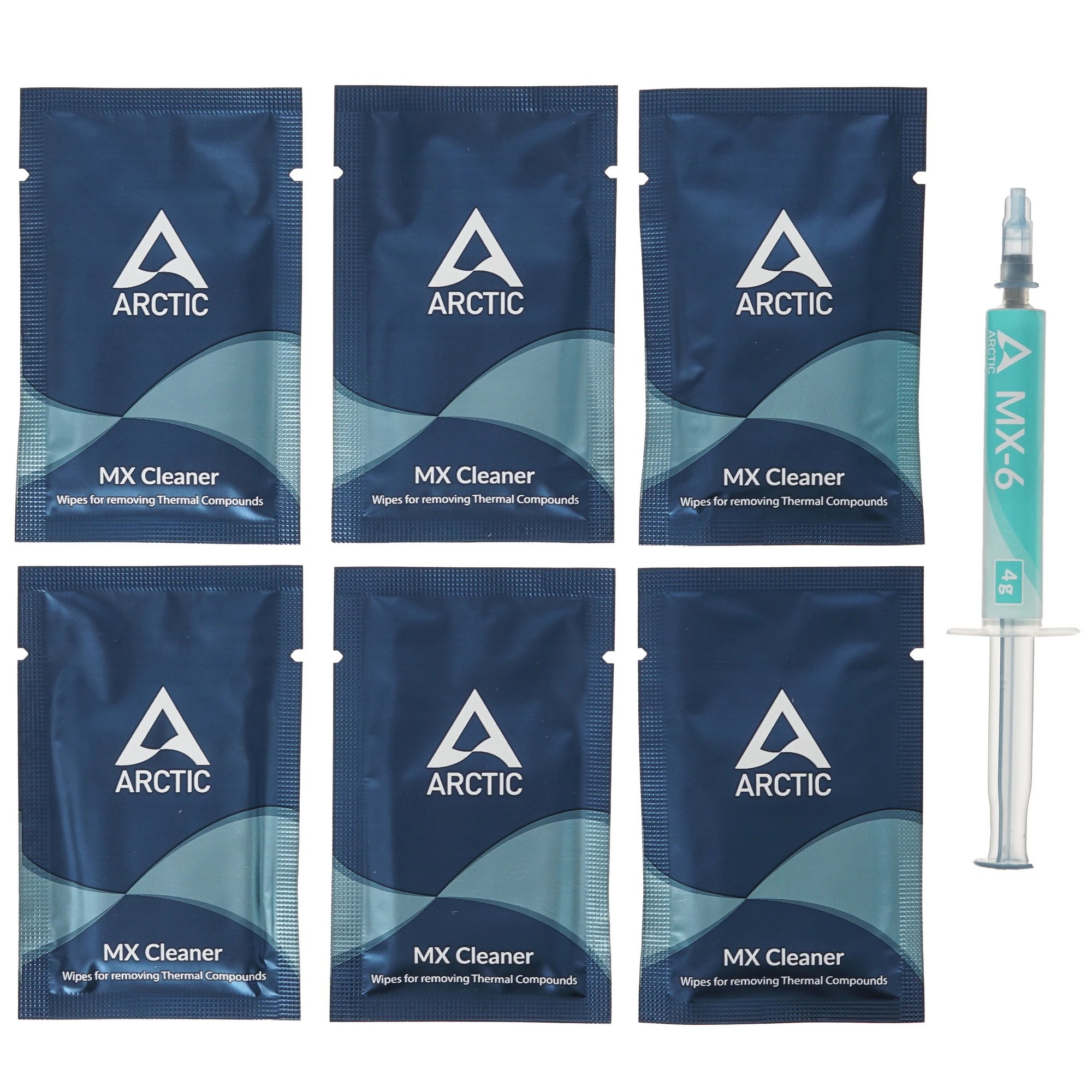 Термопаста Arctic Cooling ARCTIC MX-6 4 грамма with 6pcs MX Cleaner ACTCP00084A