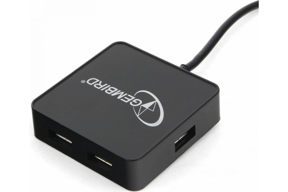 USB-Хаб (концентратор) GEMBIRD UHB-242 USB2.0 4-port, 4 порта, блистер,черный