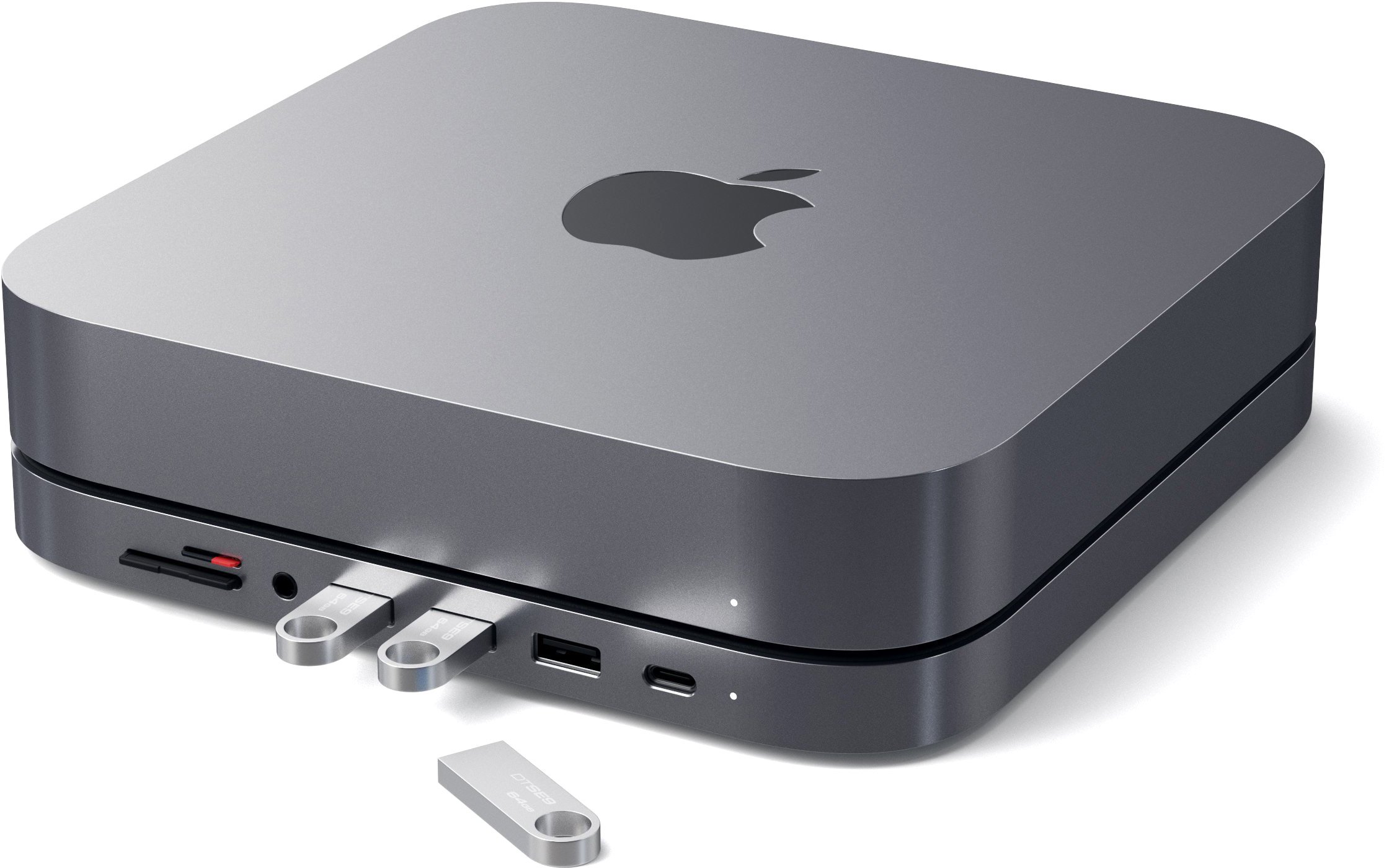 USB док станция с подставкой Satechi Mac Mini Stand & Hub для Mac Mini