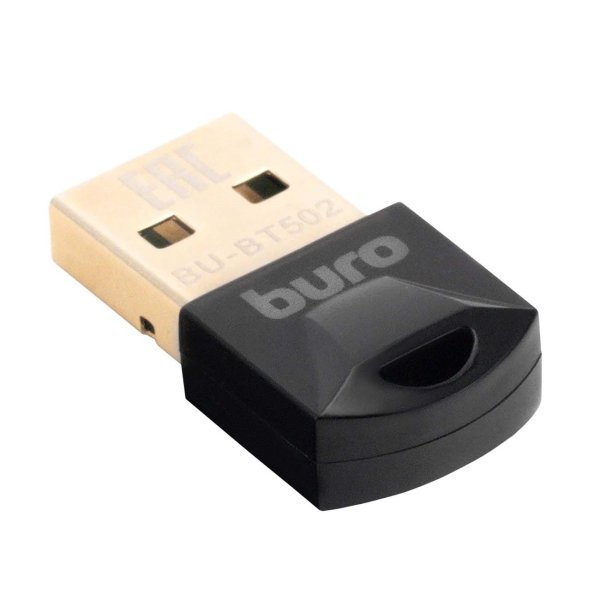 Адаптер USB Buro BU-BT502 Bluetooth 5.0+EDR class 1.5 20м черный