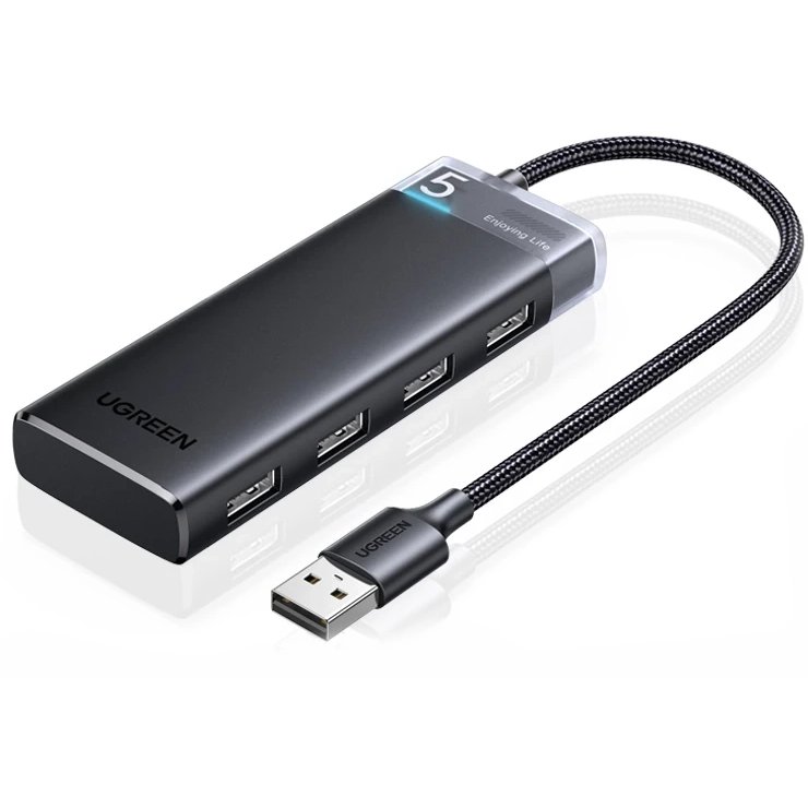 USB-хаб UGREEN CM653 15548 4-Port USB-A Hub Black