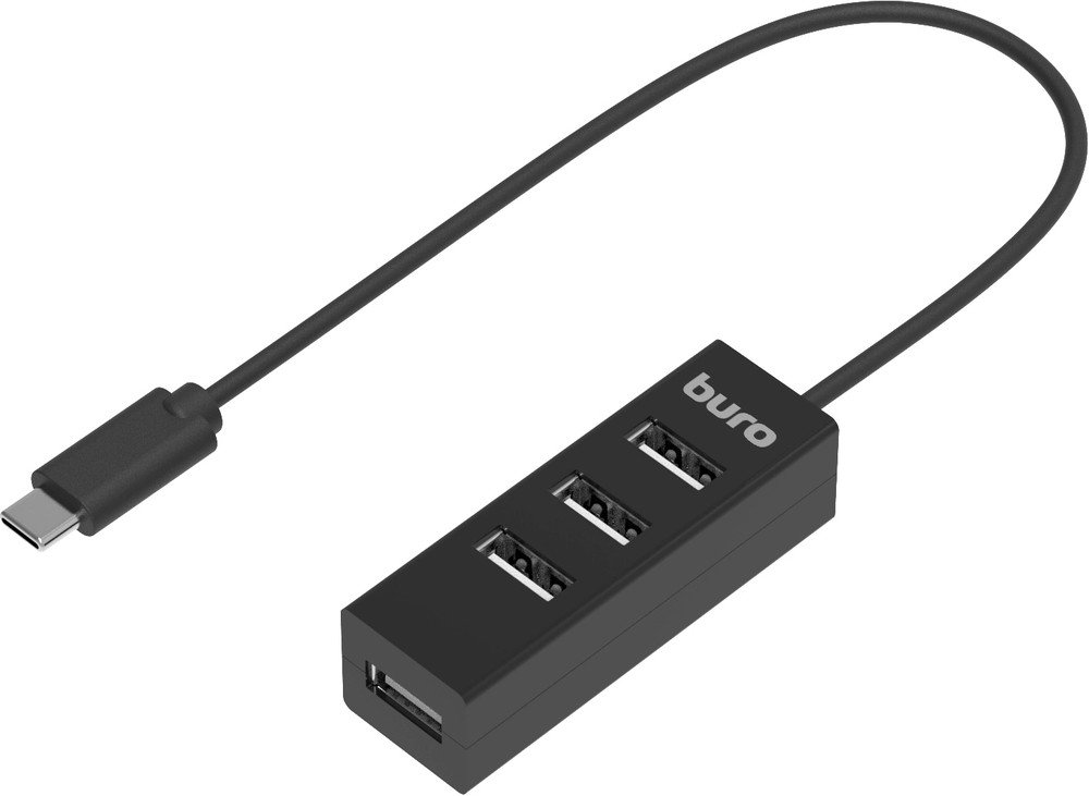 Разветвитель USB-C Buro BPH-C-1906 (BU-USBC-HUB-4U20) 4порт черный
