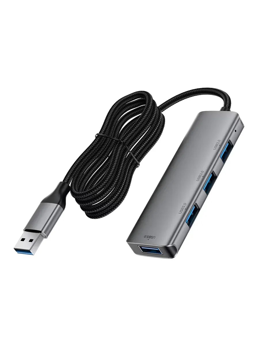 HUB ACEFAST J17 USB-A 4-in-1 metal gray