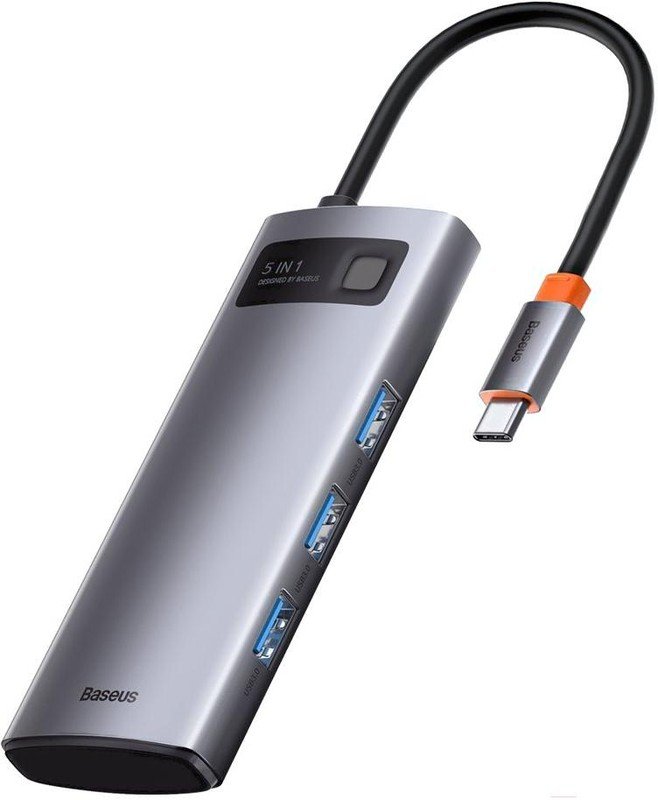 USB-хаб Baseus Metal Gleam (CAHUB-CX0G) Gray