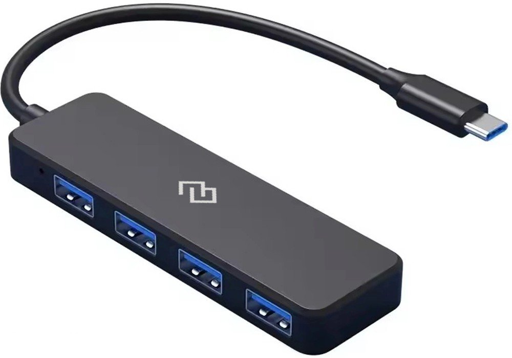 Разветвитель USB-C Digma DHUB-4USB-C-2.0 4порт черный