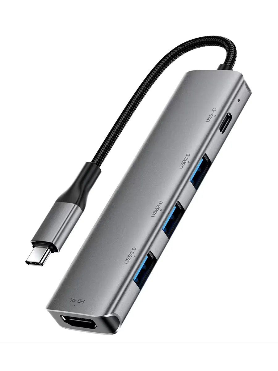 HUB ACEFAST J16 USB-C 5-in-1 docking station metal gray