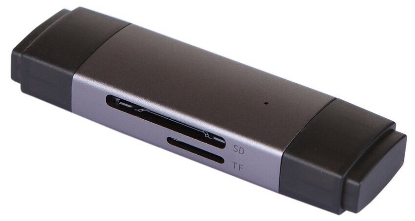 Картридер Baseus Lite (WKQX060113) USB-A & Type-C to SD/TF Card Reader Grey