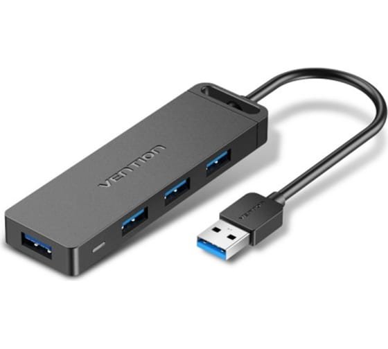 Концентратор Vention CHLBB OTG USB 3.0 на 4 порта черный 0.15м