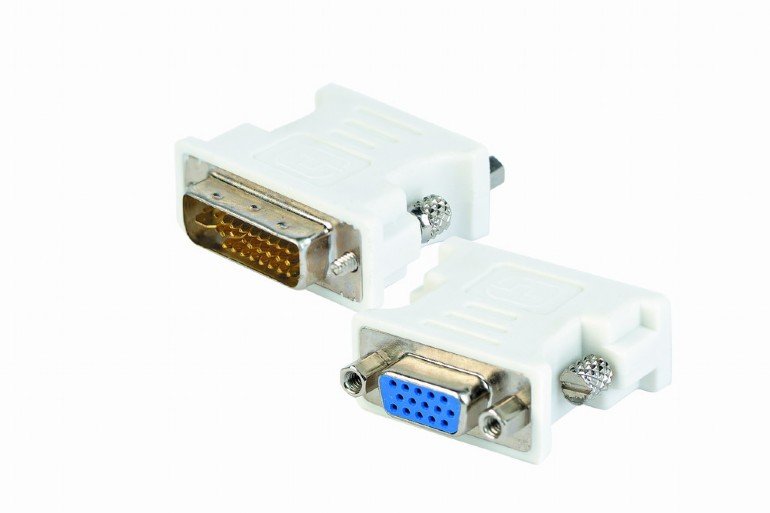 Конвертер DVI-I (папа) - D-SUB/VGA (мама), белый, Oem, Cablexpert A-DVI-VGA
