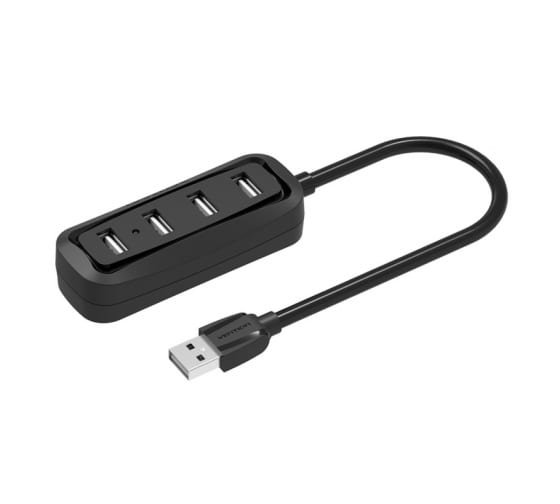 Концентратор Vention VAS-J43-B015 USB 2.0 на 4 порта черный
