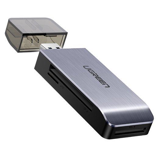 Картридер UGREEN CM180 50541 USB-A 3.0 to TF/SD/CF/MS Multifunction Card Reader Multi-Read Space Grey