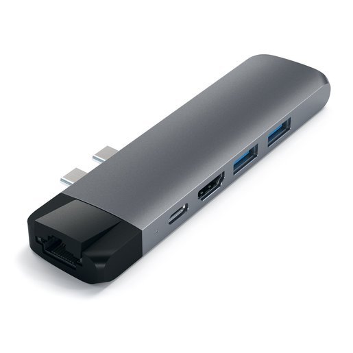 Хаб Satechi ST-TCPHEM Aluminum Type-C Pro Hub Adapter with Ethernet 4K HDMI Space Gray