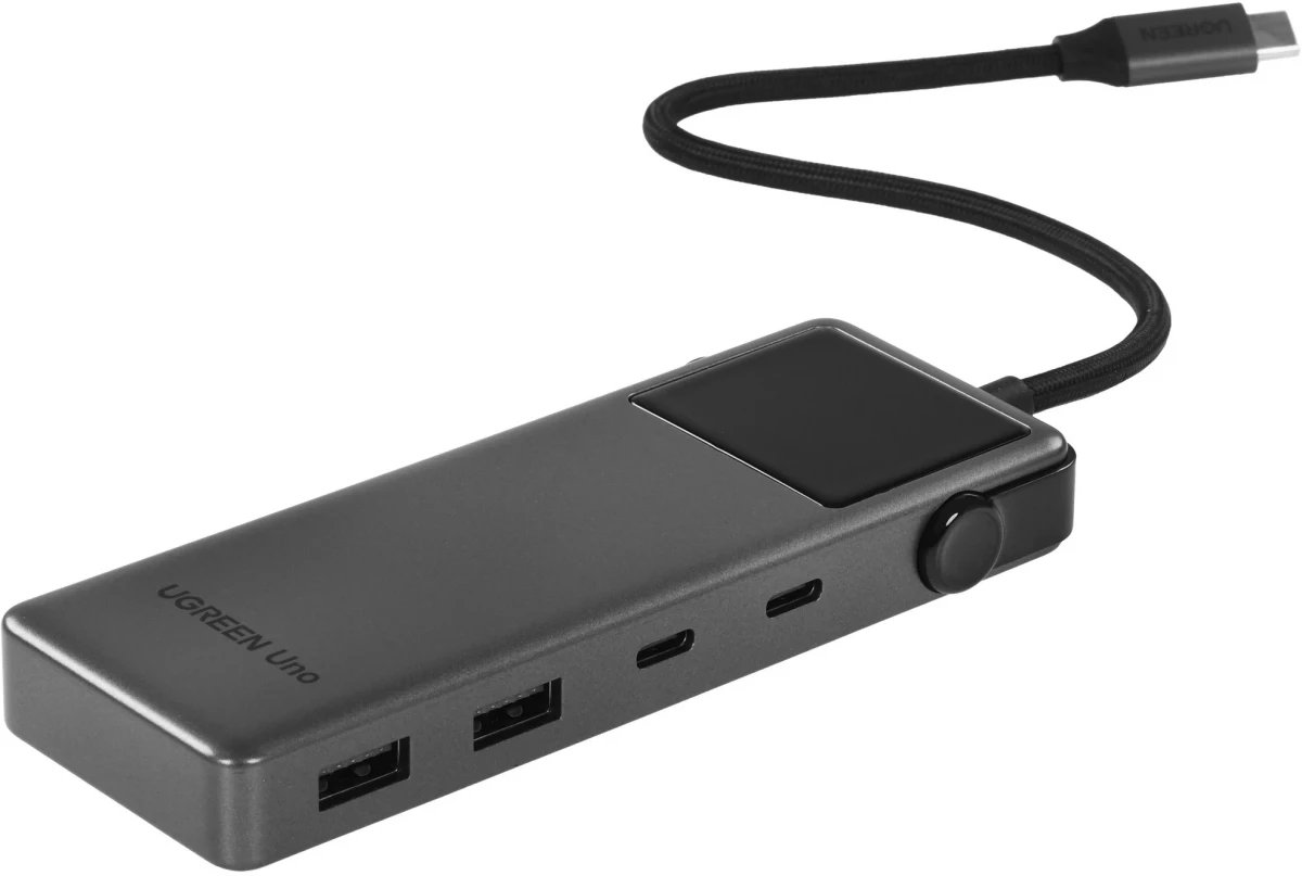 Хаб UGREEN CM888 (75177) 6-in-1 USB-C Hub With 3, USB-A, USB-C, HDMI, USB-C PD. Цвет: серый космос
