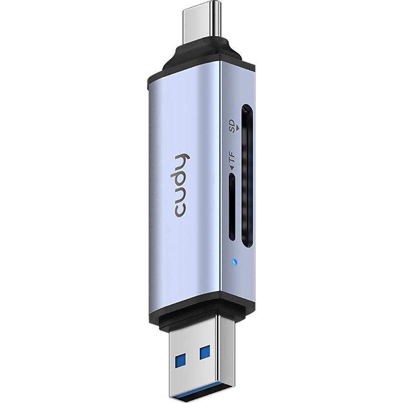 Кардридер Cudy UH200 с двумя слотами SD, TF и двумя портами USB 3.0