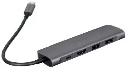 USB Hub UGREEN CM195 15214 USB-C to HDMI 4K 30Hz +2*USB 3.0 A+ USB-C +SD/TF+PD Converter space gray