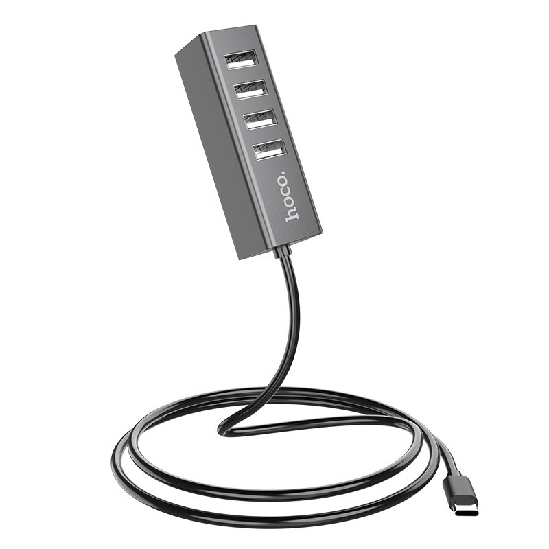 Адаптер переходник HOCO HB1 4USB Line machine (tarnish)