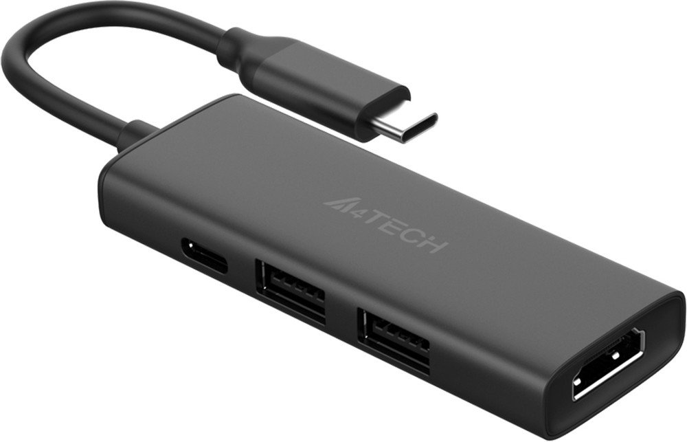 Разветвитель USB-C A4Tech DST-40C 2порт серый