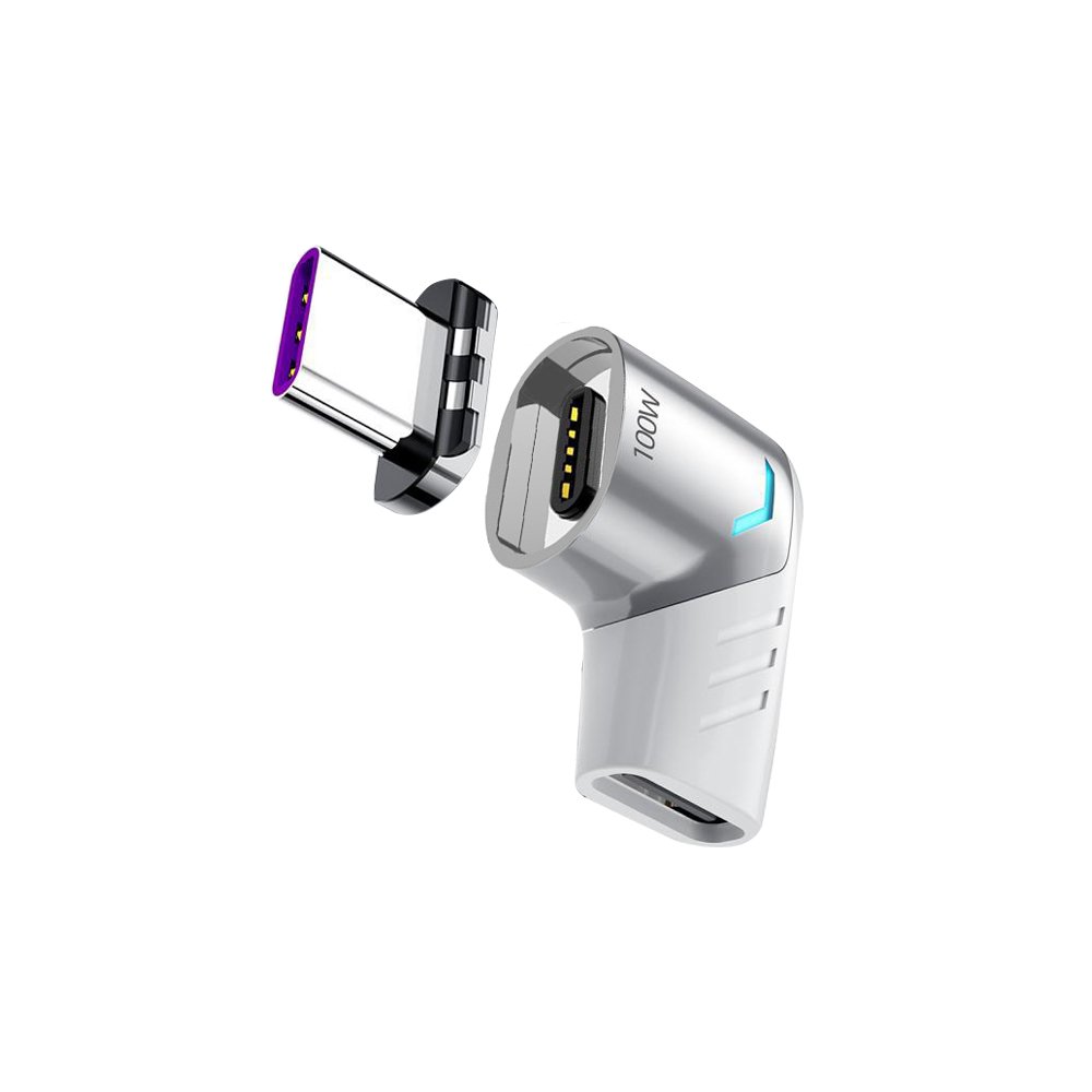 Адаптер USB-С - USB-C, магнитный, белый, DEPPA, 73132