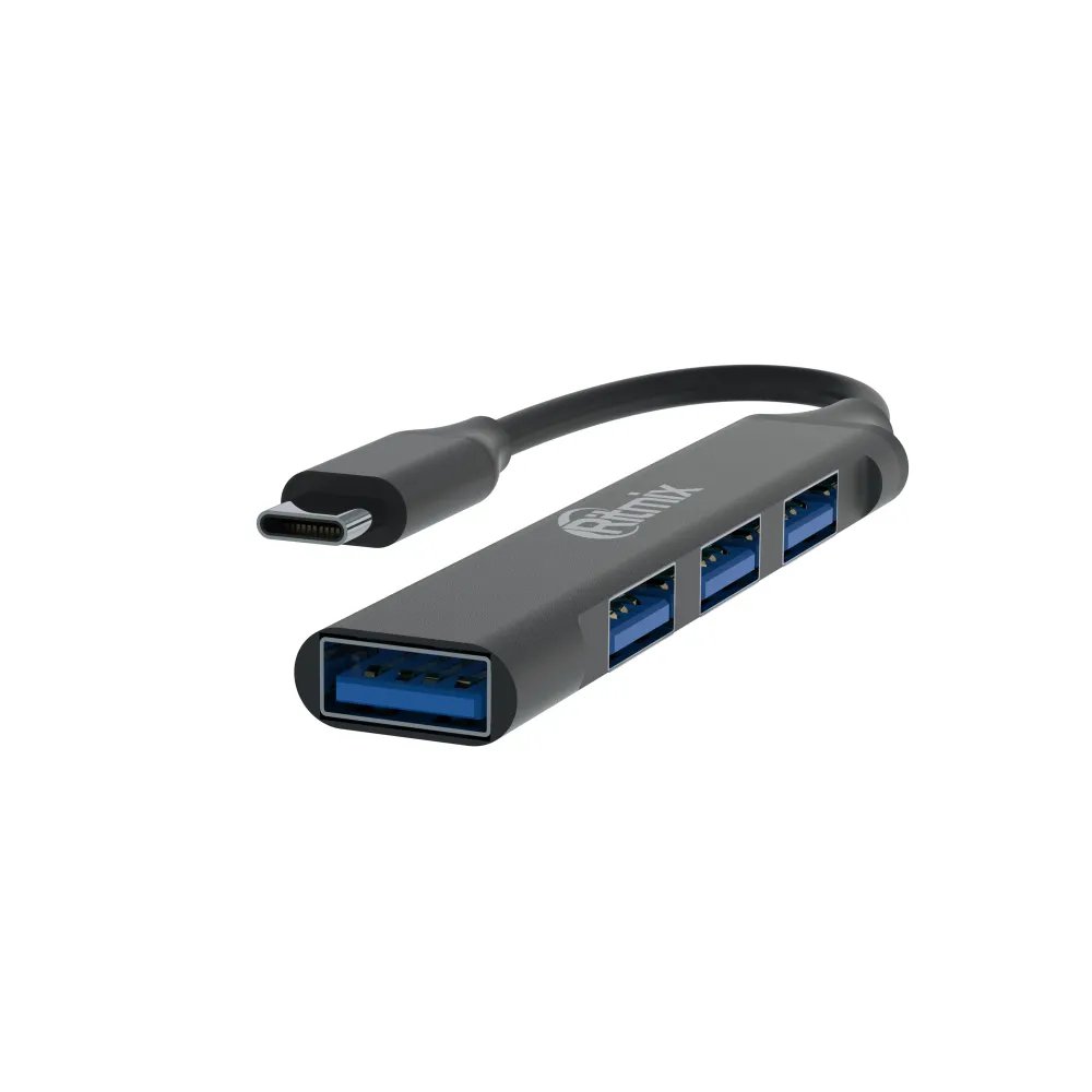 USB-концентратор RITMIX CR-4401 Metal,TypeC на USB3.0;1xUSB3.0+3xUSB 2.0 ,каб.9.5см,корп из алюм.сплав (1/204)