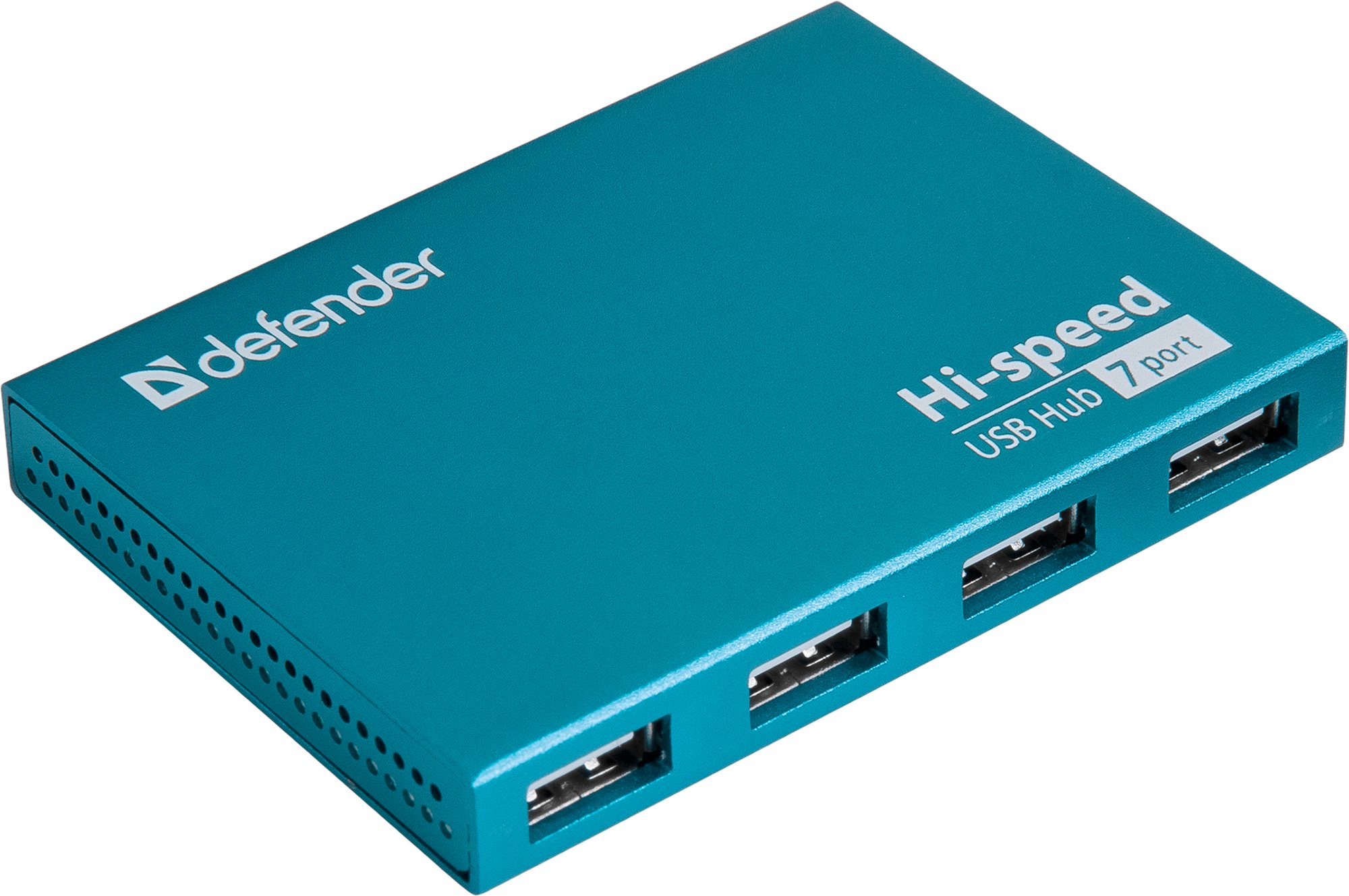 Разветвитель DEFENDER SEPTIMA SLIM 7 портов, USB 2.0(адаптер 2А)