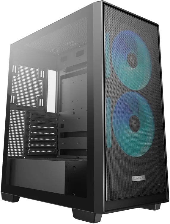 Корпус DeepCool CG580 Mesh 2F (r-cg580mesh-bkapa2-g), ATX, без БП, черный