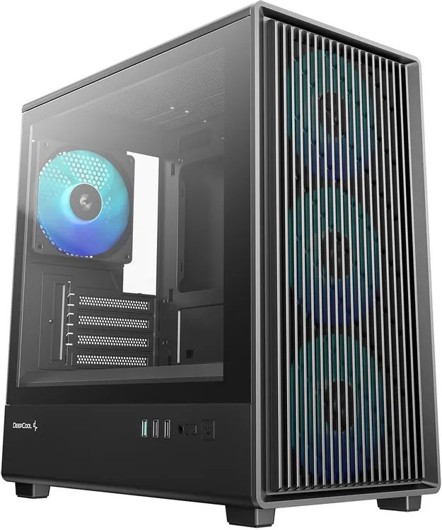 Корпус DeepCool CC350 4F (r-cc350bkana4-g), mATX, без БП, черный