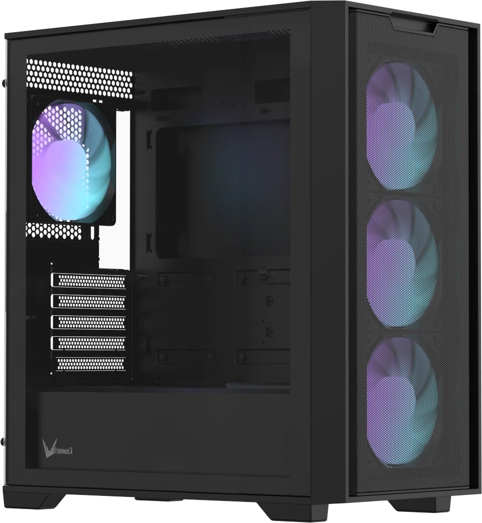 Корпус Formula Air Mesh GX600 Plus (air mesh gx600 plus black), mATX, Midi-Tower, без БП, черный