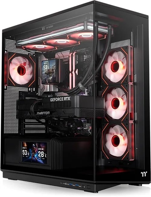 Корпус Thermaltake Stage 450 TG (ca-12b-00m1wn-00), ATX, Midi-Tower, без БП, черный