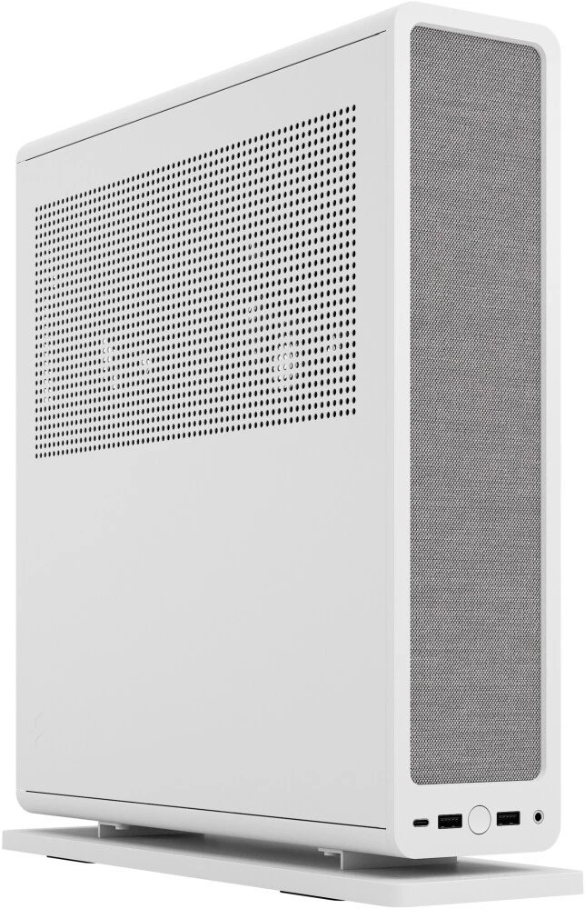 Корпус Fractal Design Ridge (FD-C-RID1N-12) без БП, 2x140mm, 2xUSB-A 3.2 + 1xUSB Type-C, SFX PSU Support, mITX White