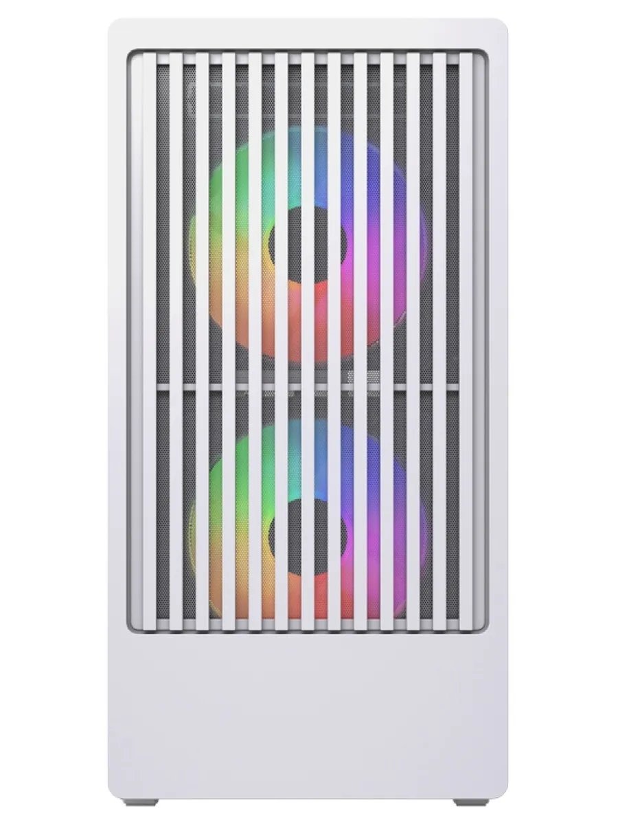 Корпус Powercase Mistral SM07 ARGB (CMMSM07W-A3), Tempered Glass, 3x120mm ARGB PWM fans, белый, mATX