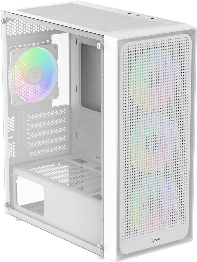 Корпус Ocypus Gamma C50 WH ARGB, MATX, USB3.0*1+USB2.0*2, FRONT 3x120mm ARGB, REAR 1x120mm ARGB