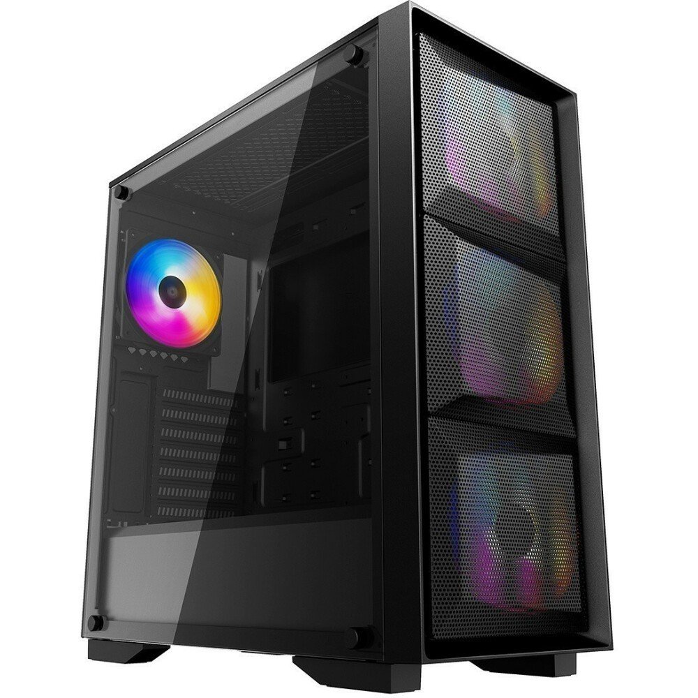 Корпус Deepcool Matrexx 55 Mesh 4FS (DP-ATX-MATREXX50-MESH-4FS), EATX, Midi-Tower, USB 3.0, RGB подсветка, черный, без БП