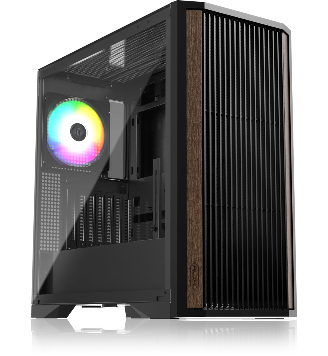 Корпус RAIJINTEK Agos Max, Black (0R20B00259) без БП, Midi-Tower, TG, 1x140mm ARGB, 2xUSB 3.0 + 1xUSB 2.0, E-ATX, ATX, mITX