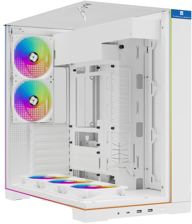 Корпус Thermalright TR-A70 ARGB White Fan5-C (TRA70AF5CW) / TG / 5 x120mm ARGB PWM Fans / ARGB Strip / USB Type-C / ATX