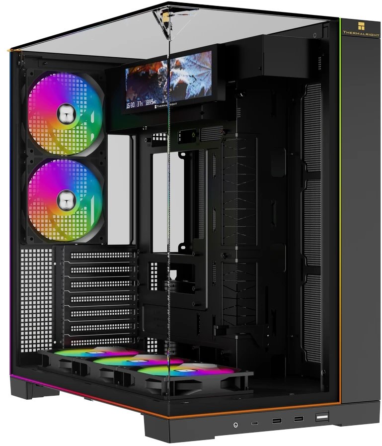 Корпус Thermalright TR-A70 ARGB Fan5-C (TRA70AF5CB)/ Black / TG / 5 x120mm ARGB PWM Fans / ARGB Strip / USB Type-C / ATX
