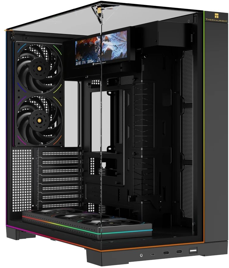 Корпус Thermalright TR-A70 ARGB FanUB (TRA70AFUBB) / Black / TG / TL-UB36R+TL-UB24 PWM Fans / ARGB Strip / USB Type-C / ATX