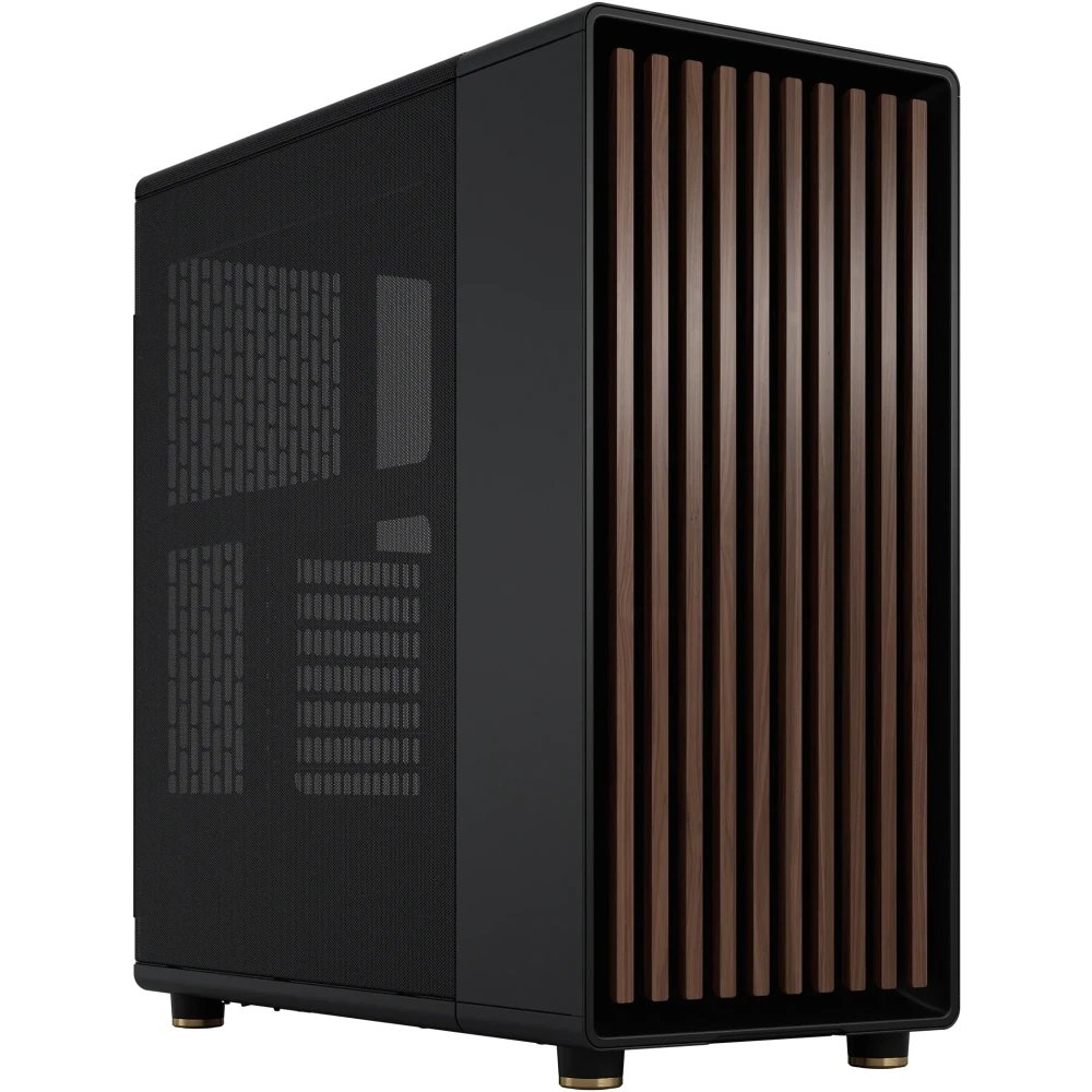 Корпус Fractal Design FD-C-NOR1C-01 без БП North, Midi-Tower, 2x140mm, 2xUSB-A 3.2 + 1xUSB Type-C ATX, mITX Wood panel, Charcoal Blac