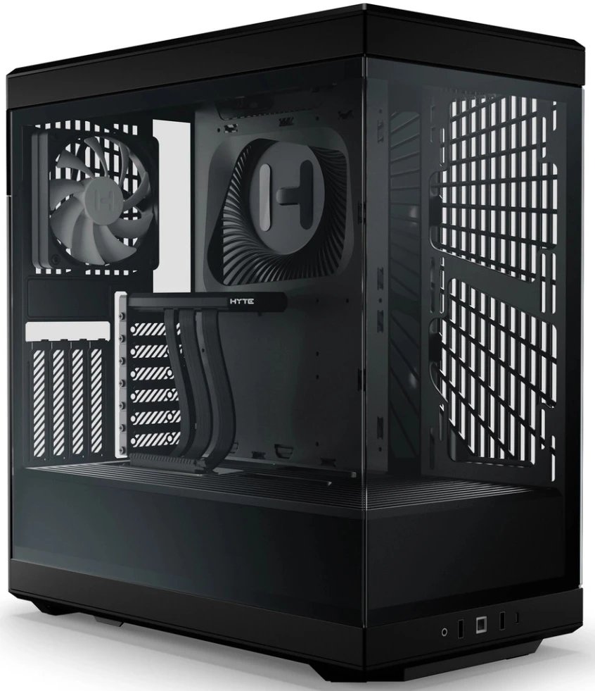 Корпус HYTE Y40 (CS-HYTE-Y40-B), без БП, Midi-Tower, TG, no fans, 2xUSB-A 3.2, 1xUSB Type-C, ATX, mITX Pitch Black