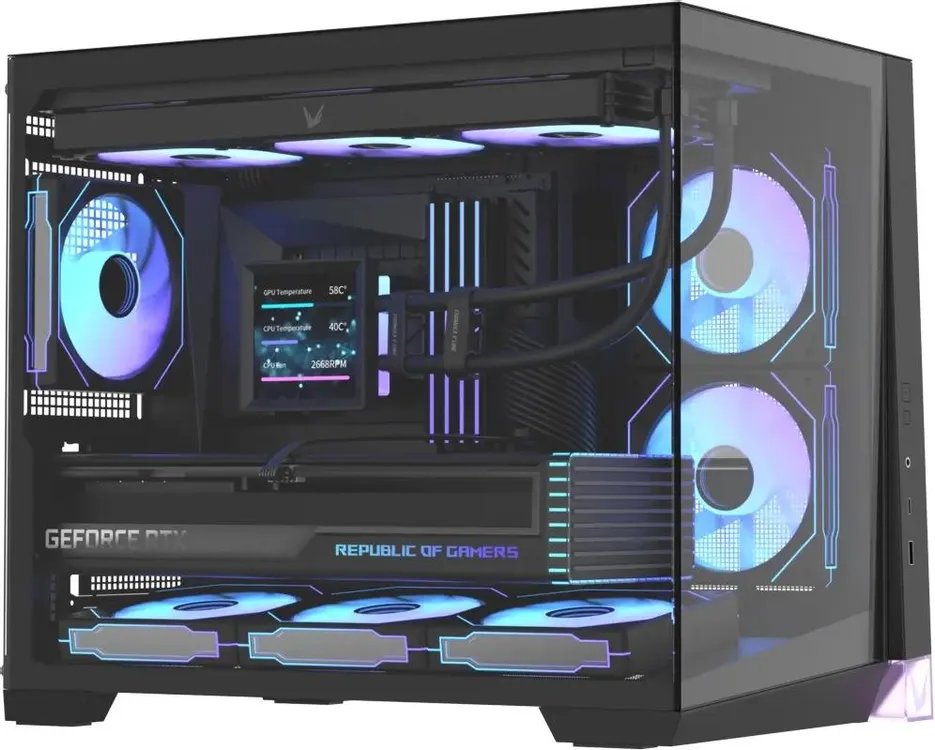 Корпус Formula Crystal Z4M (crystal z4m black), mATX, Midi-Tower, без БП, черный
