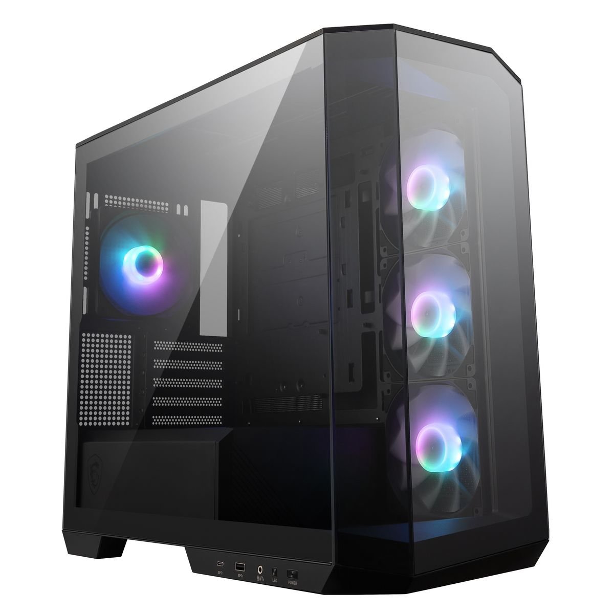 Корпус MSI Mag Pano M100R PZ (306-7G24R25-HH9) MiniTower (MATX, USB 3.2 Gen 1, USB Type-C, 4x120mm ARGB Fan, TG)