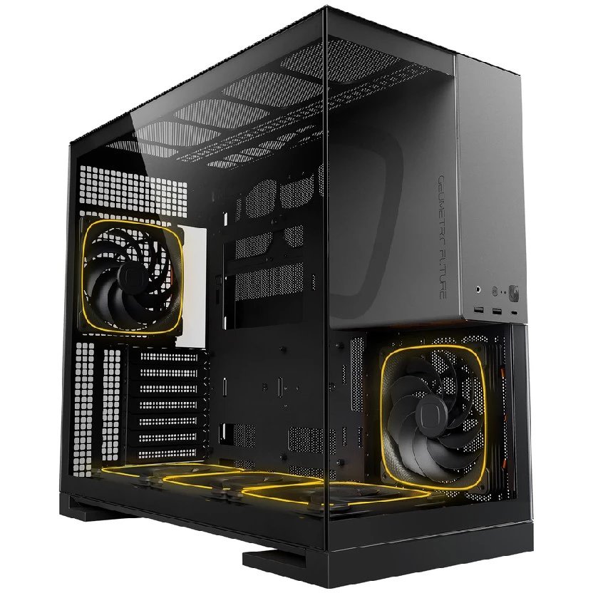 Корпус Geometric Future Model 5 Black Gray with fans (1AM5WKBK02100) / mid tower, E-ATX / 5x140mm ARGB fans