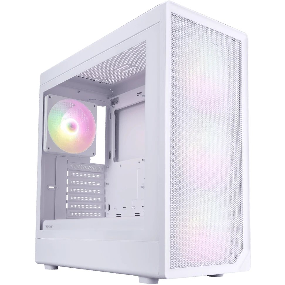 Корпус 1STPLAYER AU8 ARGB White (AU8-WH-4FE7-14-W) / E-ATX / 4x140mm ARGB fans
