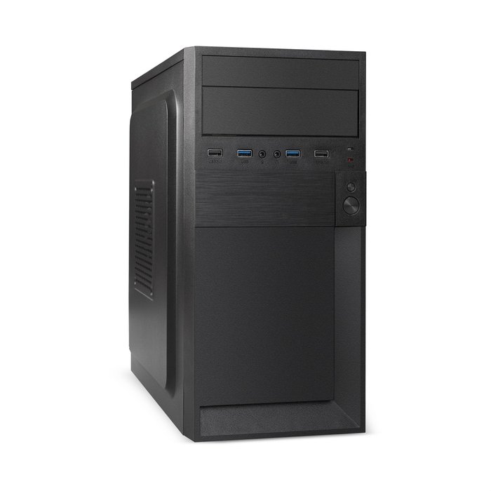 Корпус ExeGate BAA-105U2-01-AAA450 EX291147RUS Minitower (mATX, БП AAA450 с вент. 8см, 2*USB+2*USB3.0, аудио, черный)