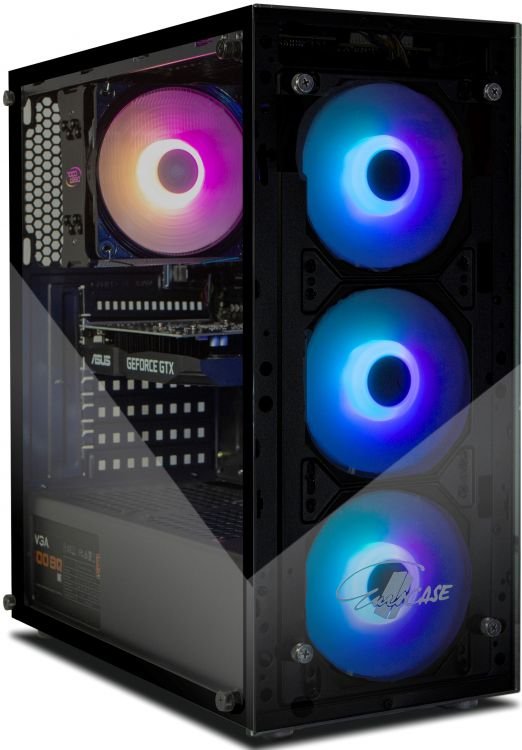 Корпус Eurocase A01 без БП 3 ARGB black ATX